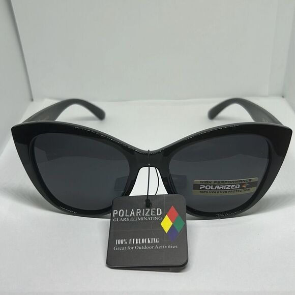 Giselle Women’s Cat Eye Floral Polarized Sunglasses - Picture 3 of 3